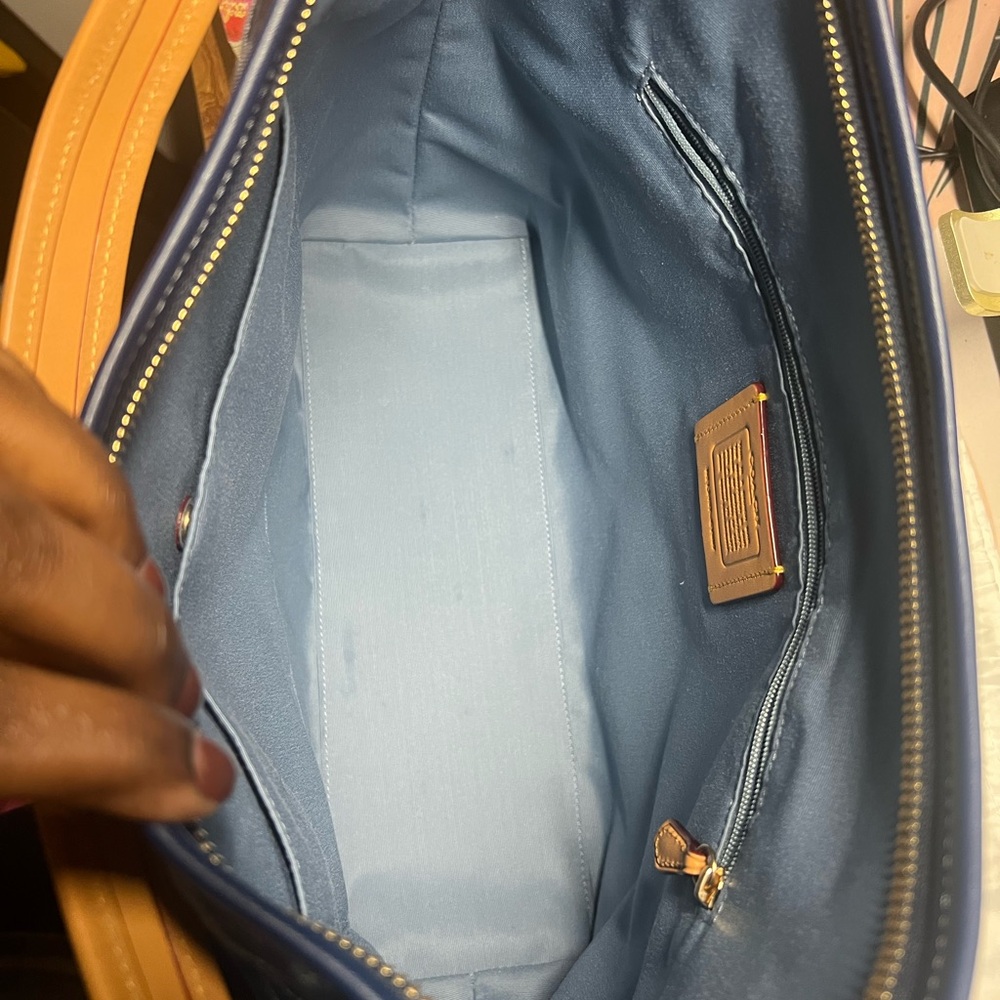 Coach Large Laurel Denim Signature Jacquard - Picture 2 of 9